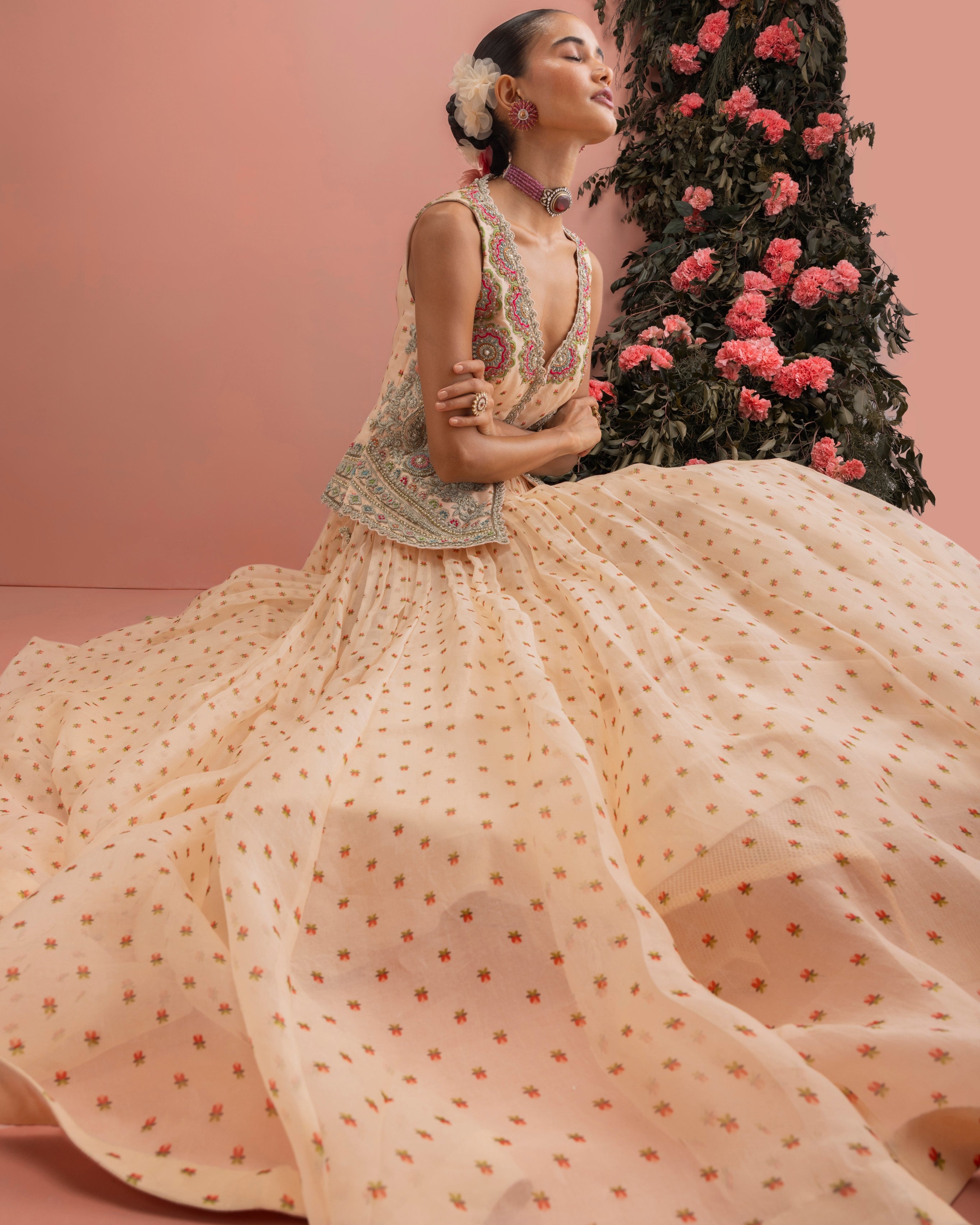 Raisa Jacket & Skirt Set By KYNAH, Luxury Indian Fashion & Bridal Wear