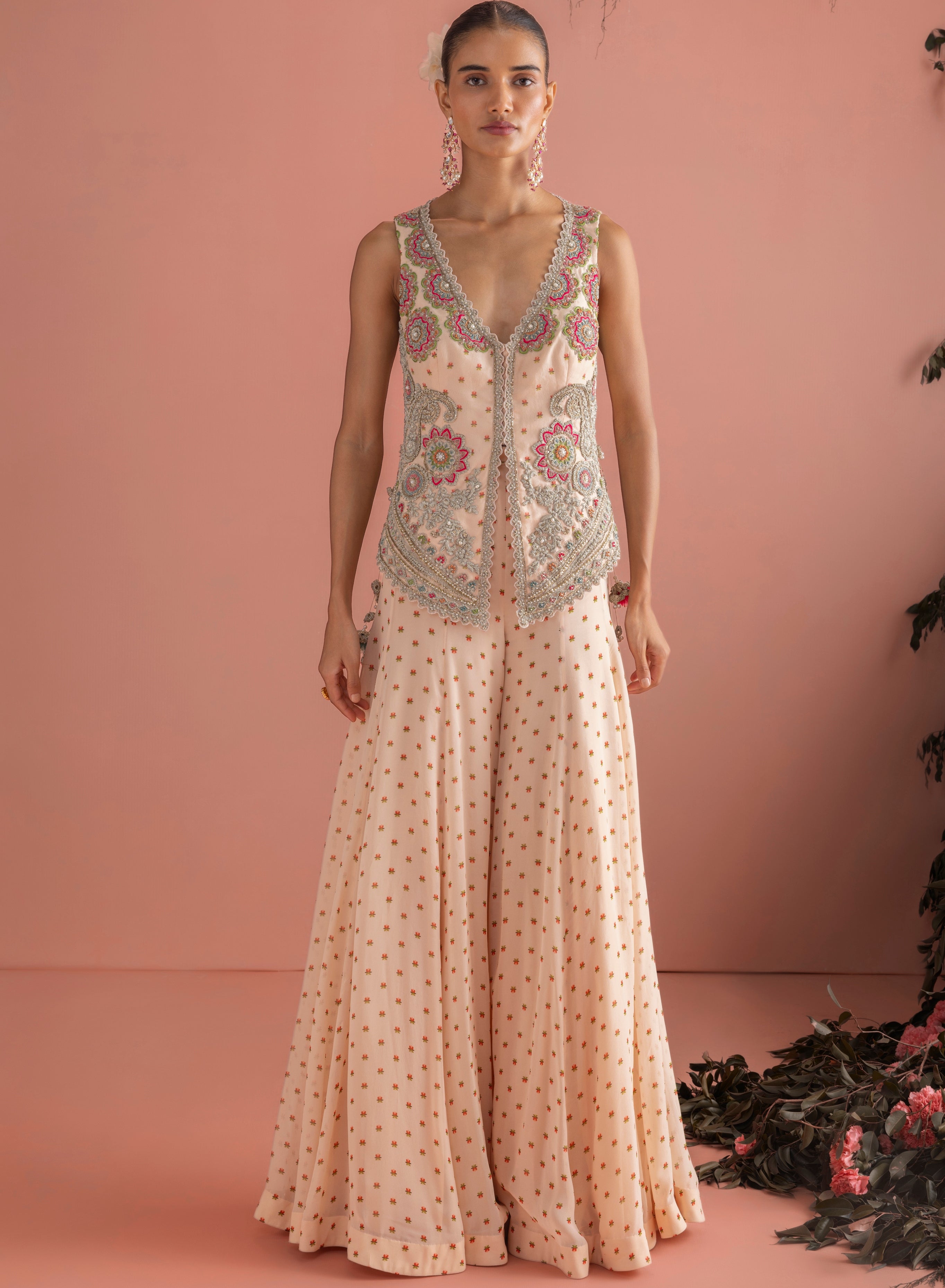 Minhal Jacket & Flared Pants By KYNAH, Luxury Indian Fashion & Bridal Wear