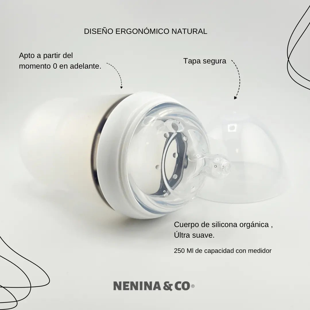 Biberon Anticólico Maternal Nenina & Co Silicona organica