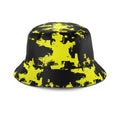 Black and Yellow Abstract Bucket Hat