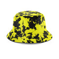 Yellow and Black Paint Splatter Bucket Hat