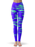 Purple Mint Rave Zebra Stripe Leggings