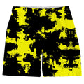 Black and Yellow Abstract Weekend Shorts