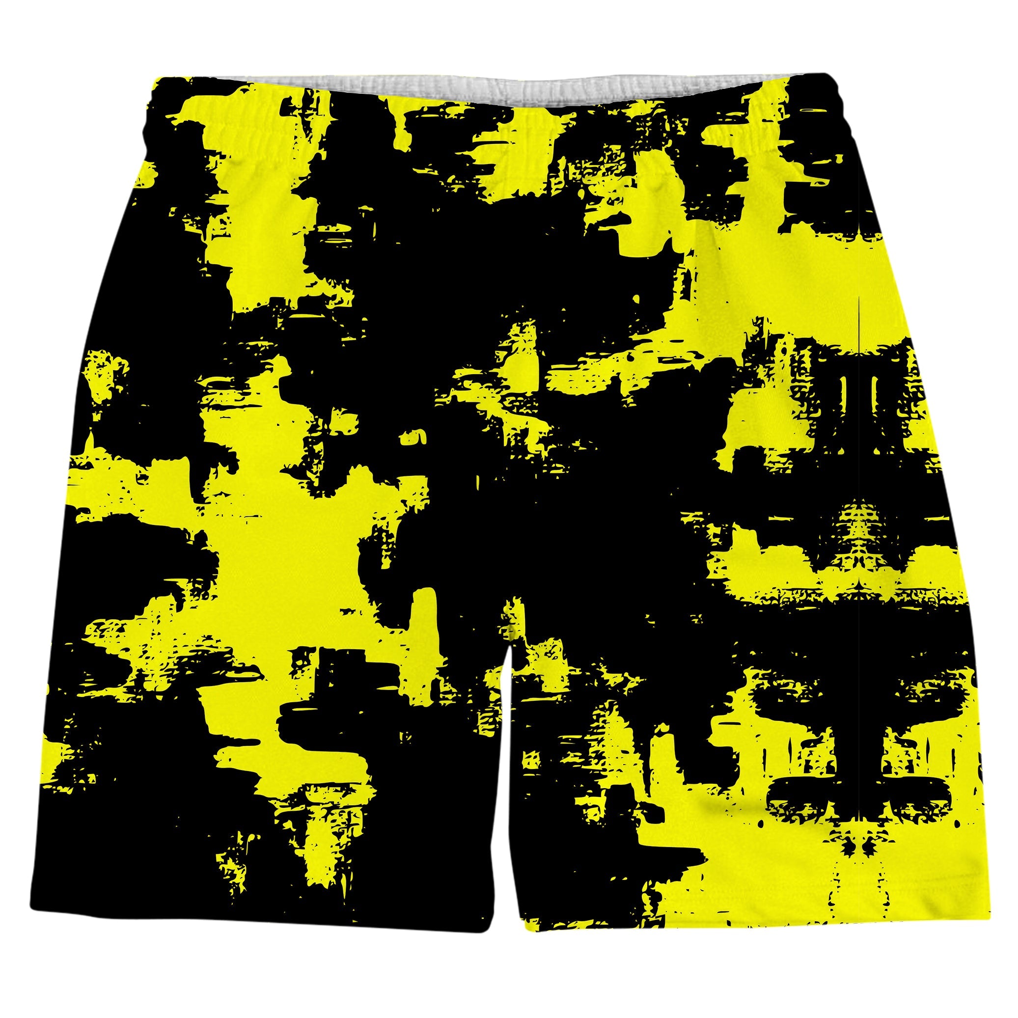 Black and Yellow Abstract Weekend Shorts