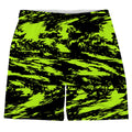 Black Lime Bolt Glitch Weekend Shorts