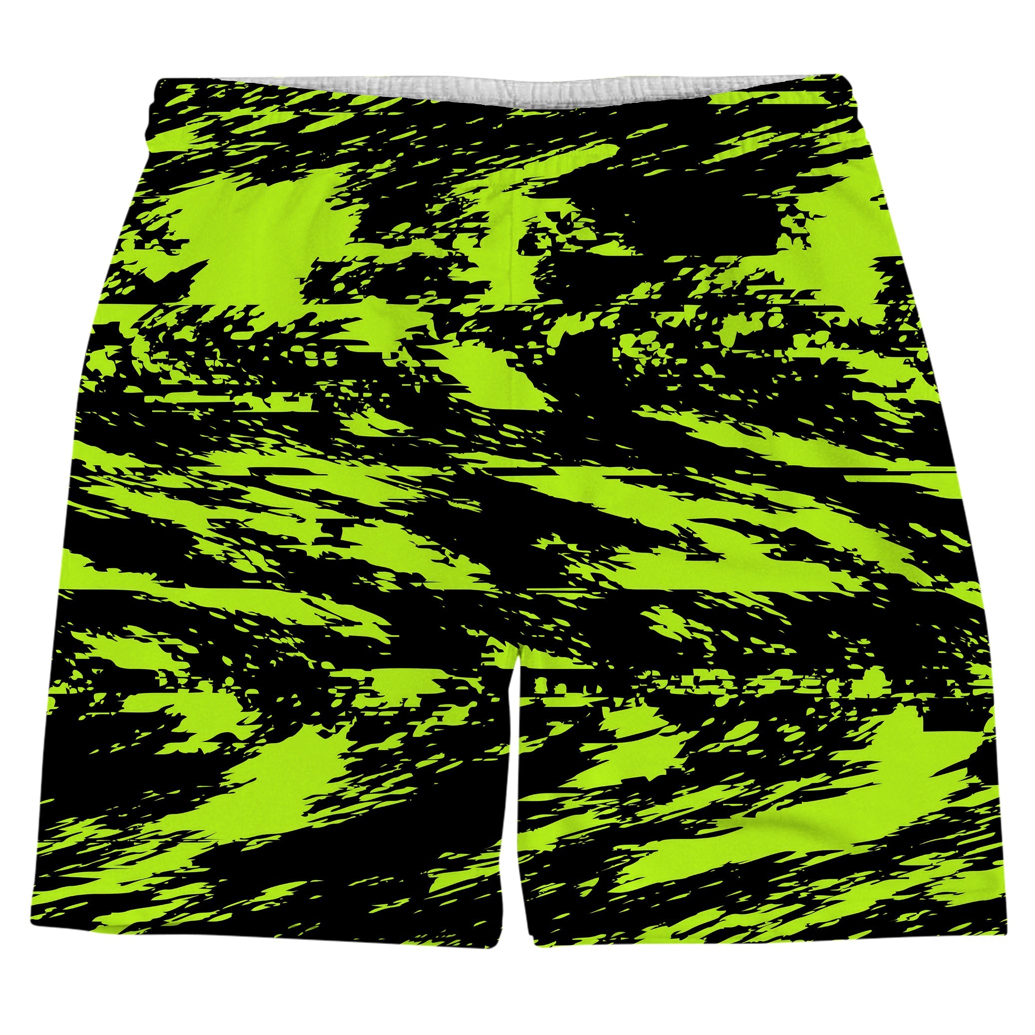Black Lime Bolt Glitch Weekend Shorts