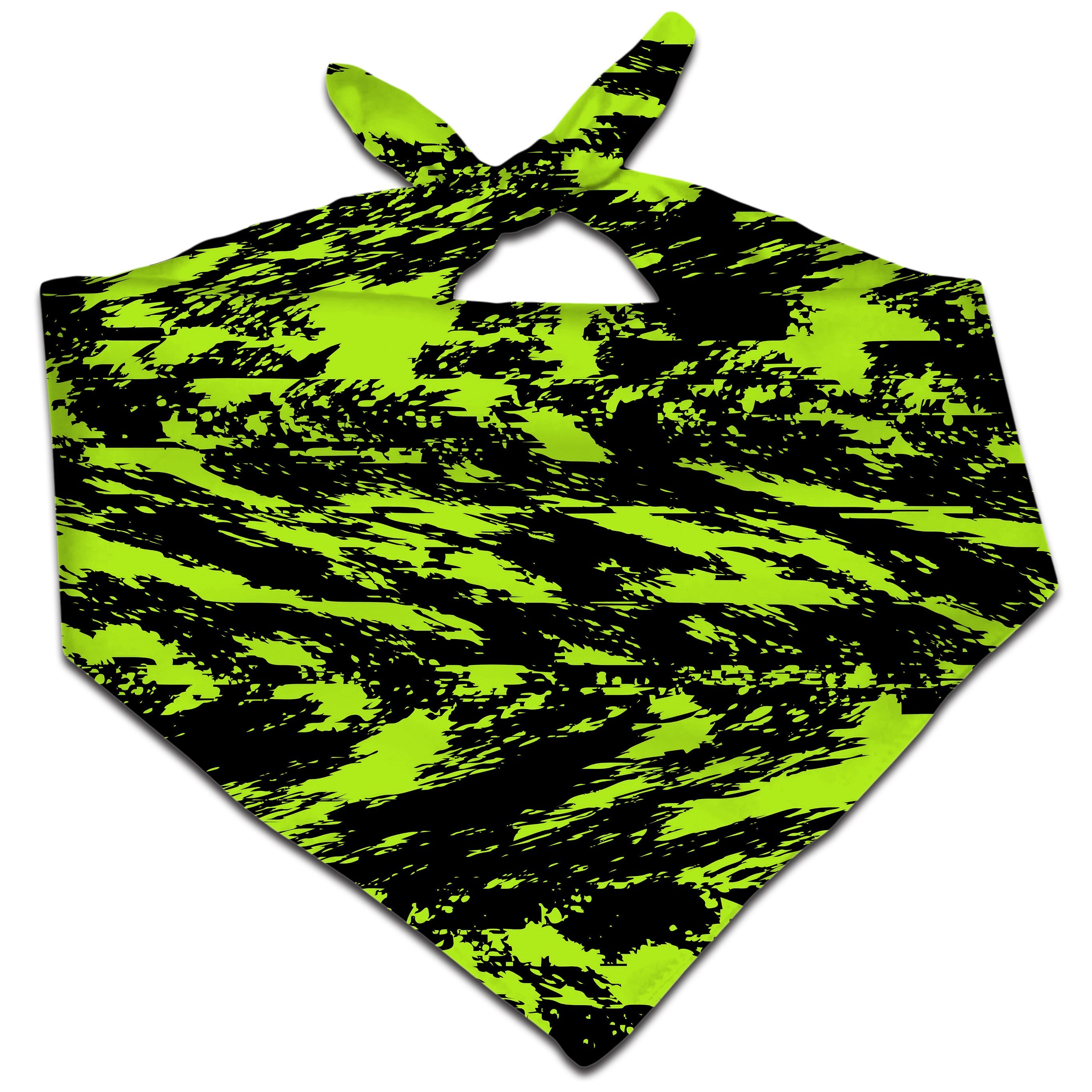 Black Lime Bolt Glitch Bandana