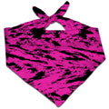 Pink and Black Rave Glitch Splatter Bandana