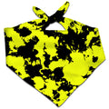 Yellow and Black Paint Splatter Bandana