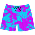 Blue and Purple Paint Splatter Swim Trunks