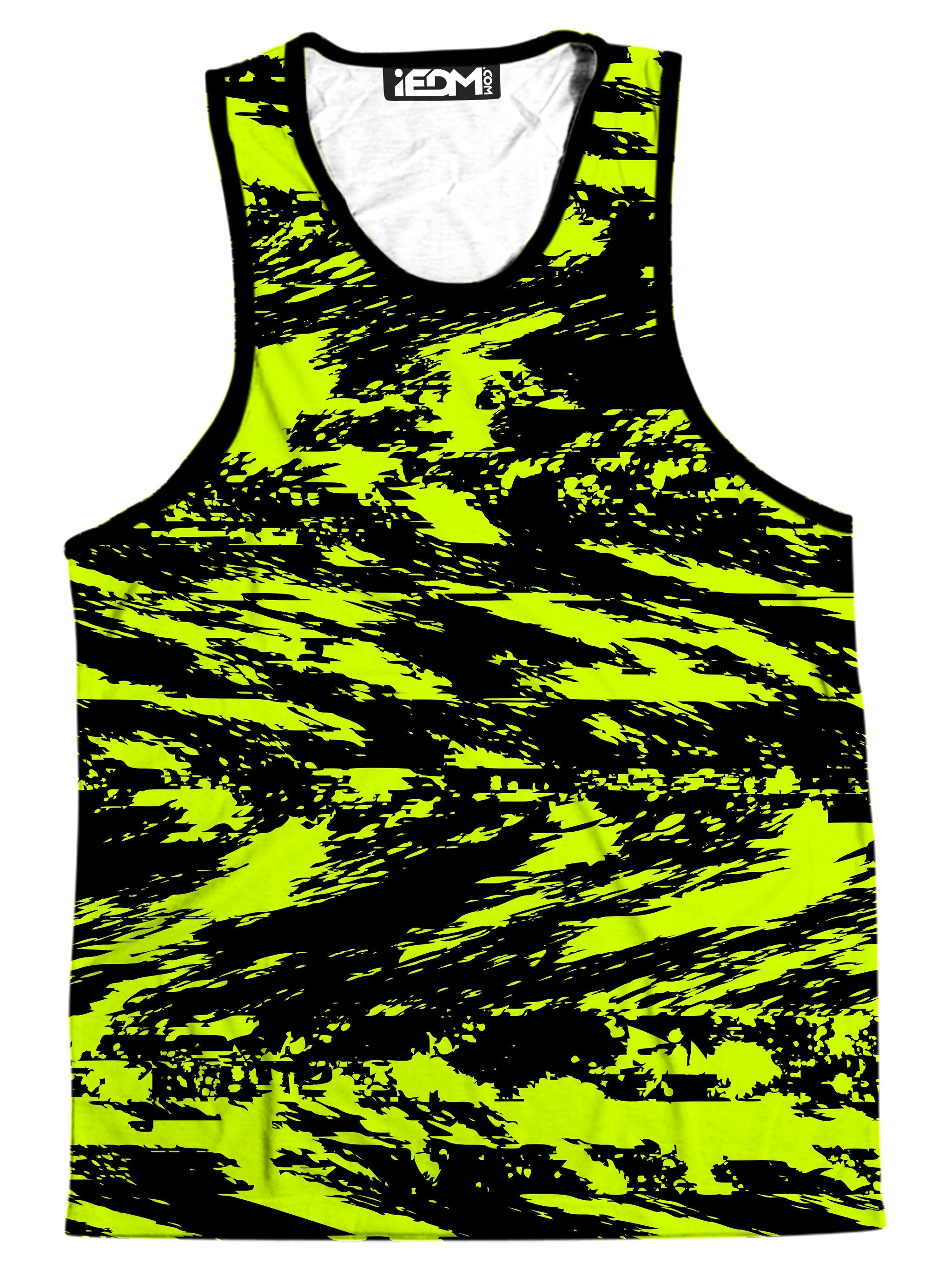 Black Lime Bolt Glitch Men's Tank