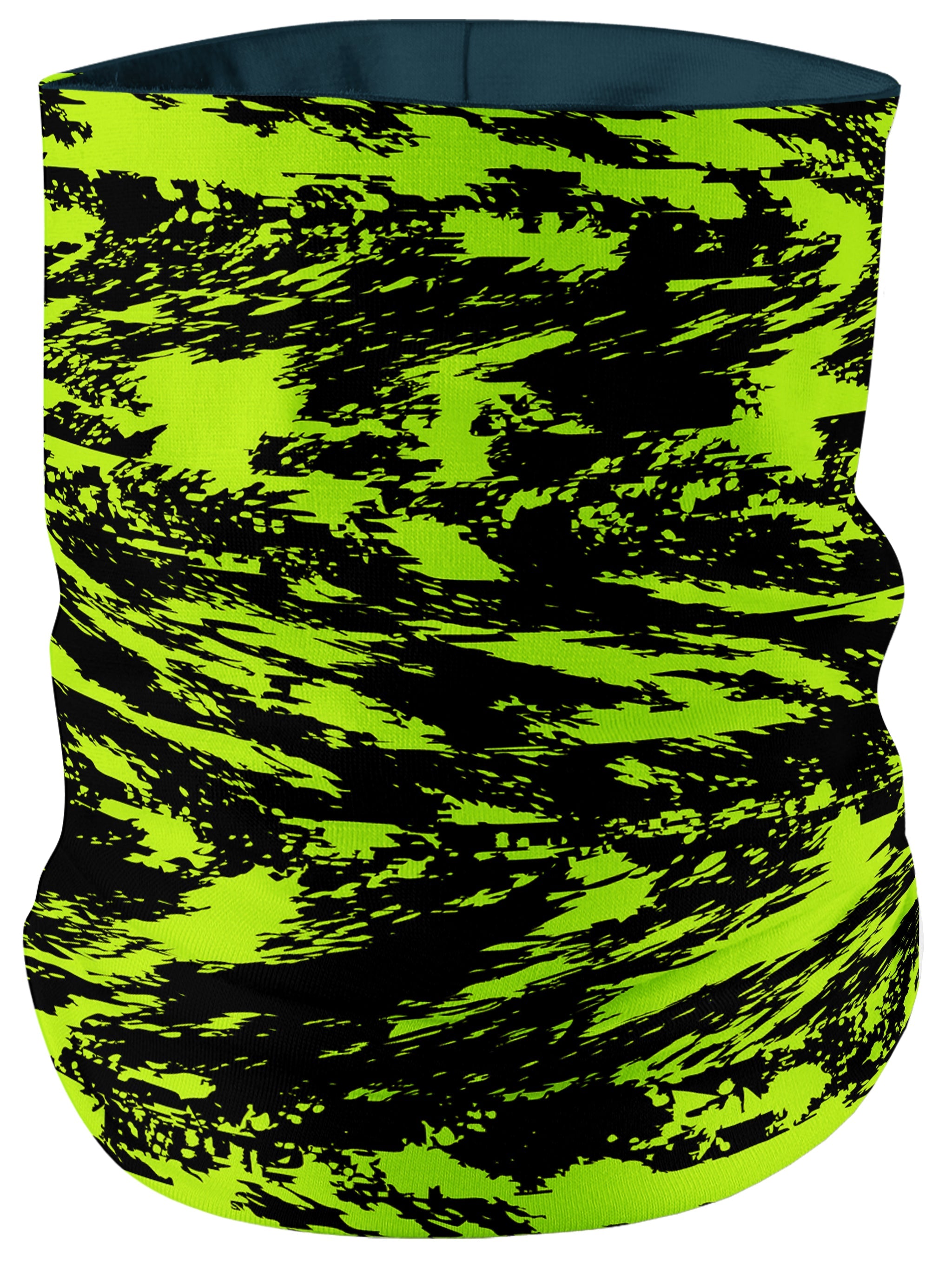 Black Lime Bolt Glitch Bandana Mask