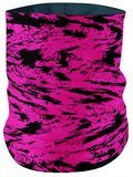 Pink and Black Rave Glitch Splatter Bandana Mask