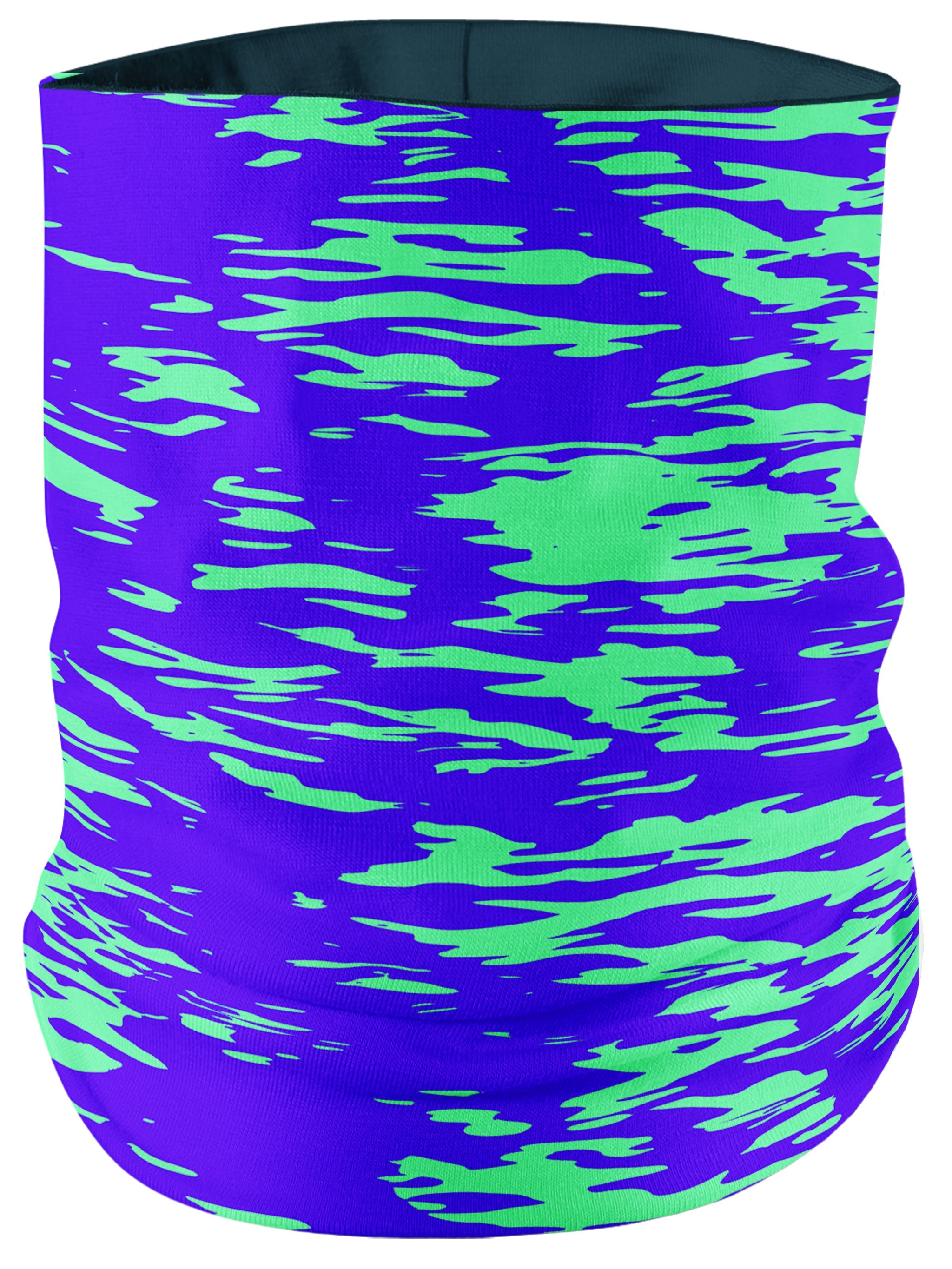 Purple Mint Rave Zebra Stripe Bandana Mask