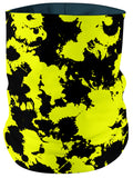 Yellow and Black Paint Splatter Bandana Mask