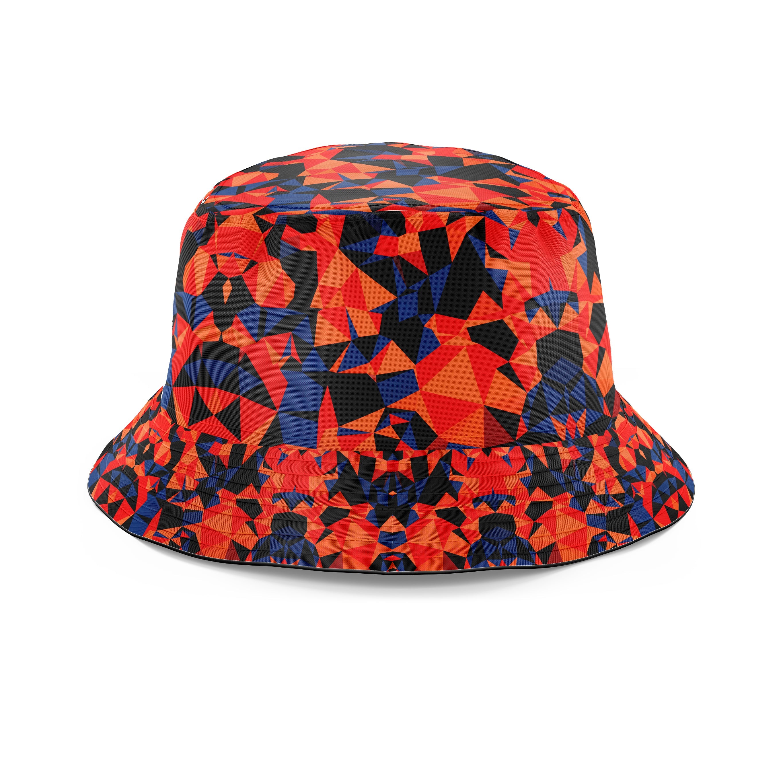 Orange and Black Geo Bucket Hat