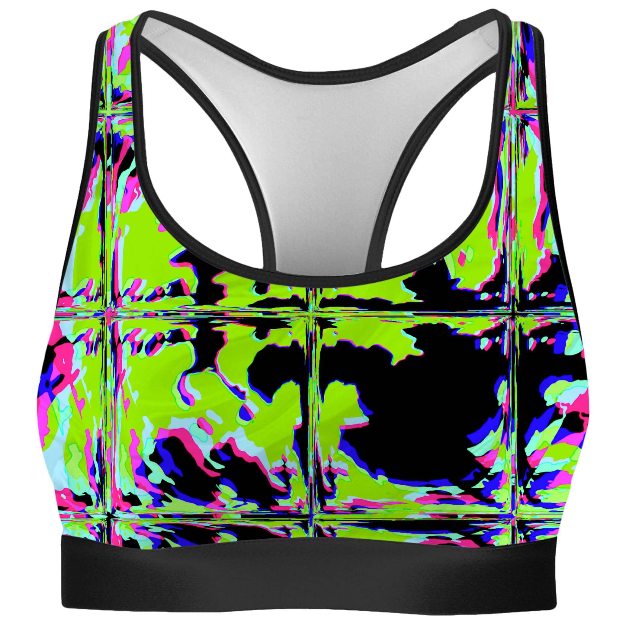Blacklight Rave Glitch Rave Bra