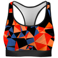 Orange and Black Geo Rave Bra