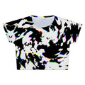 Cow Hide Print Rave Drip Crop Tee