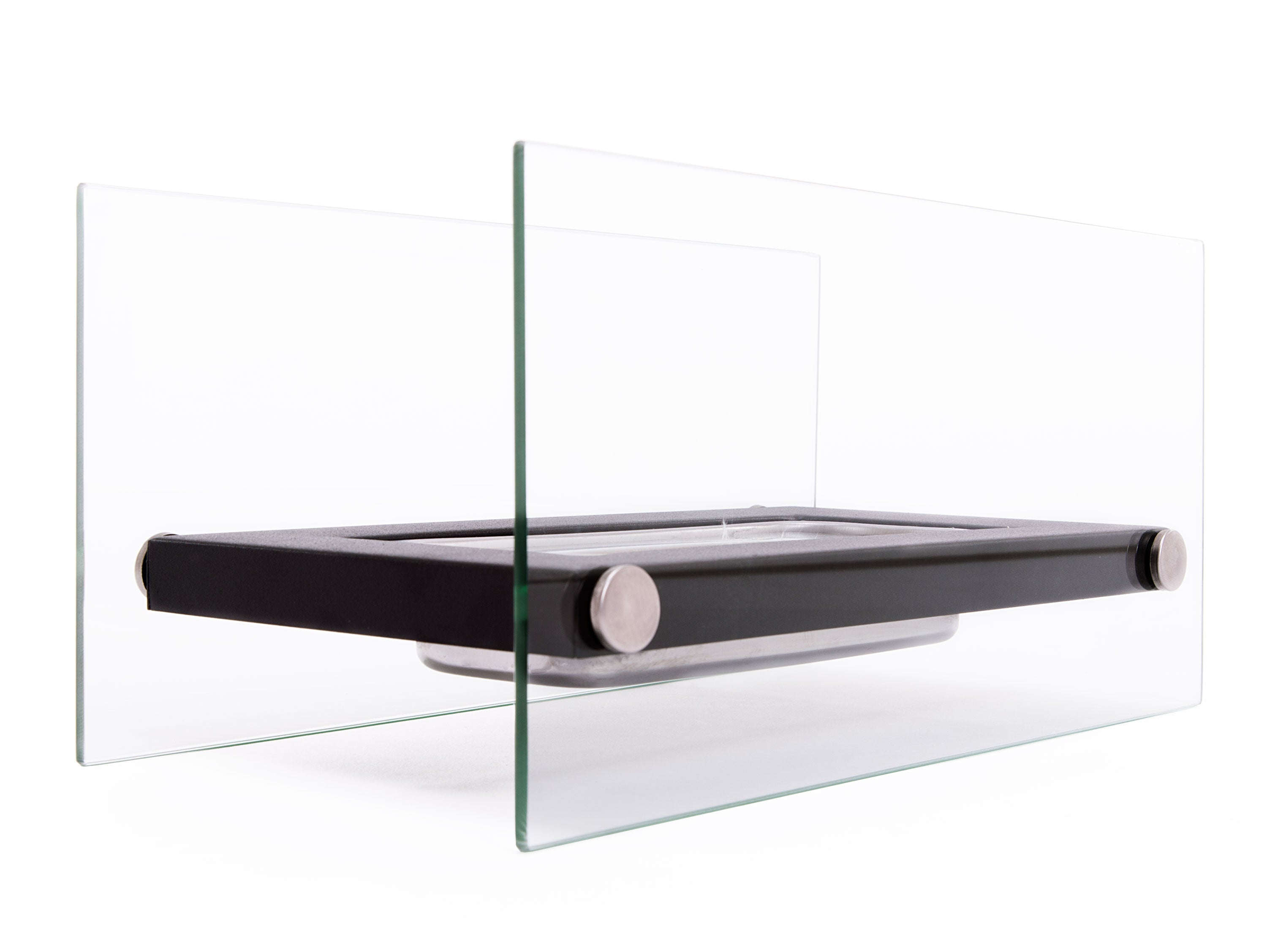 Chimenea de etanol de sobremesa de 1000W en metal y cristal templado