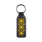 Leather Keyring Alhambra Black and Yellow