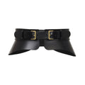 Black Crescent Peplum Belt