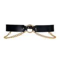 Black Chained Leather Belt