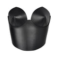 Black Leather Overbust Corset
