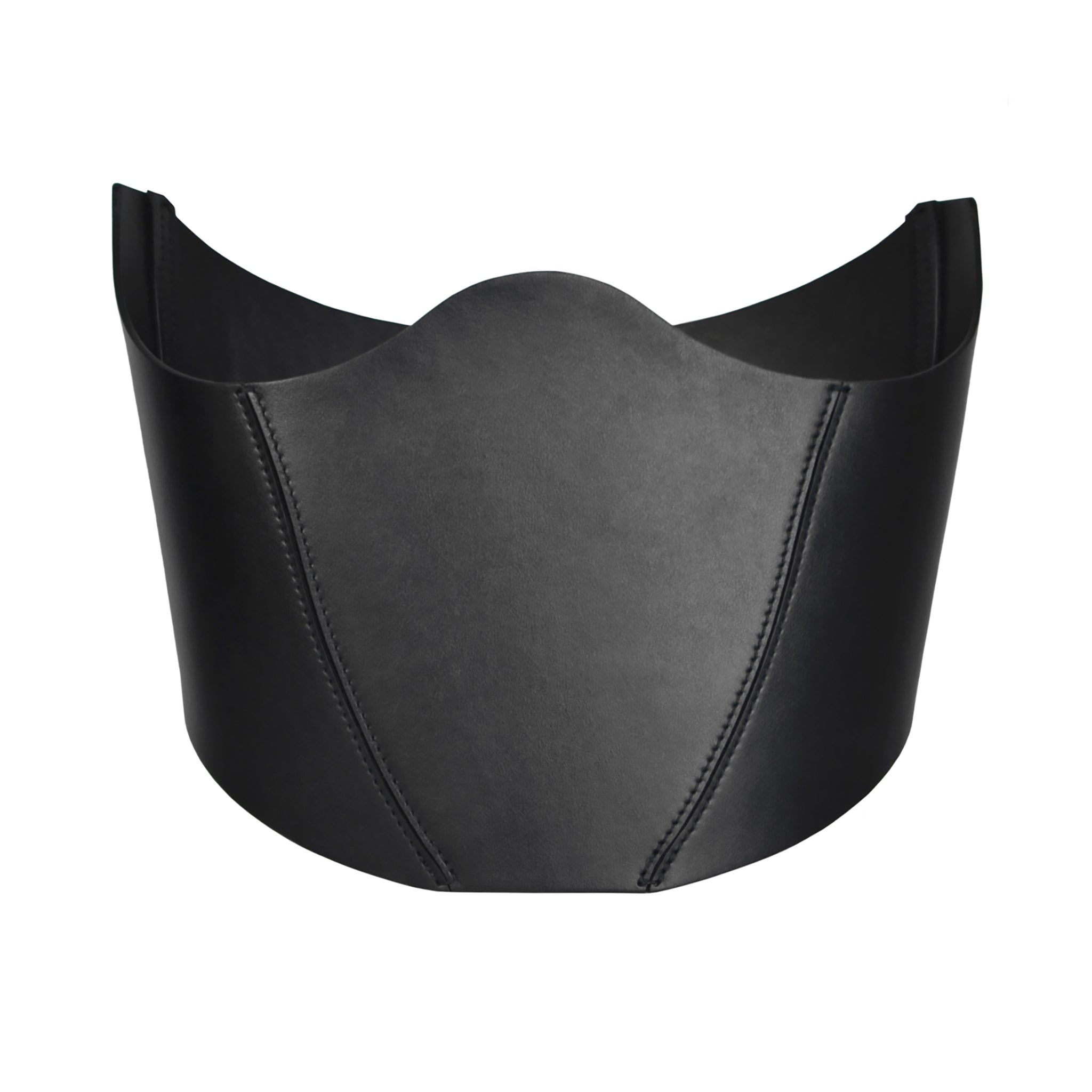 Black Leather Underbust Corset