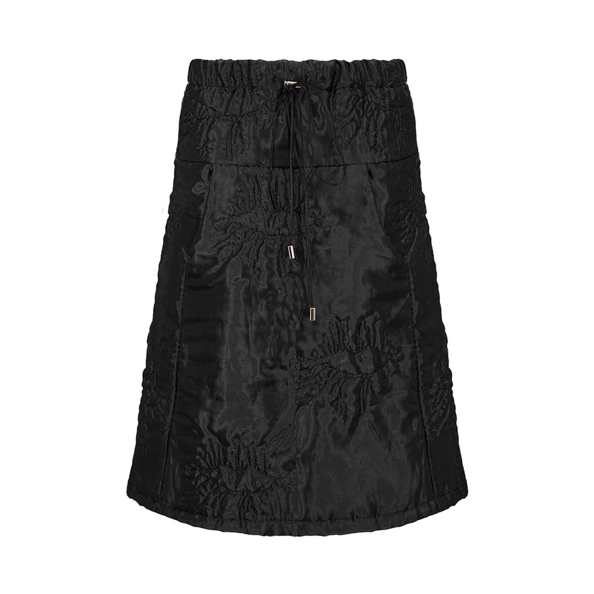 Black Organza Trapeze Skirt