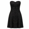 Midnight Hand-Beaded Embellished Mini Dress