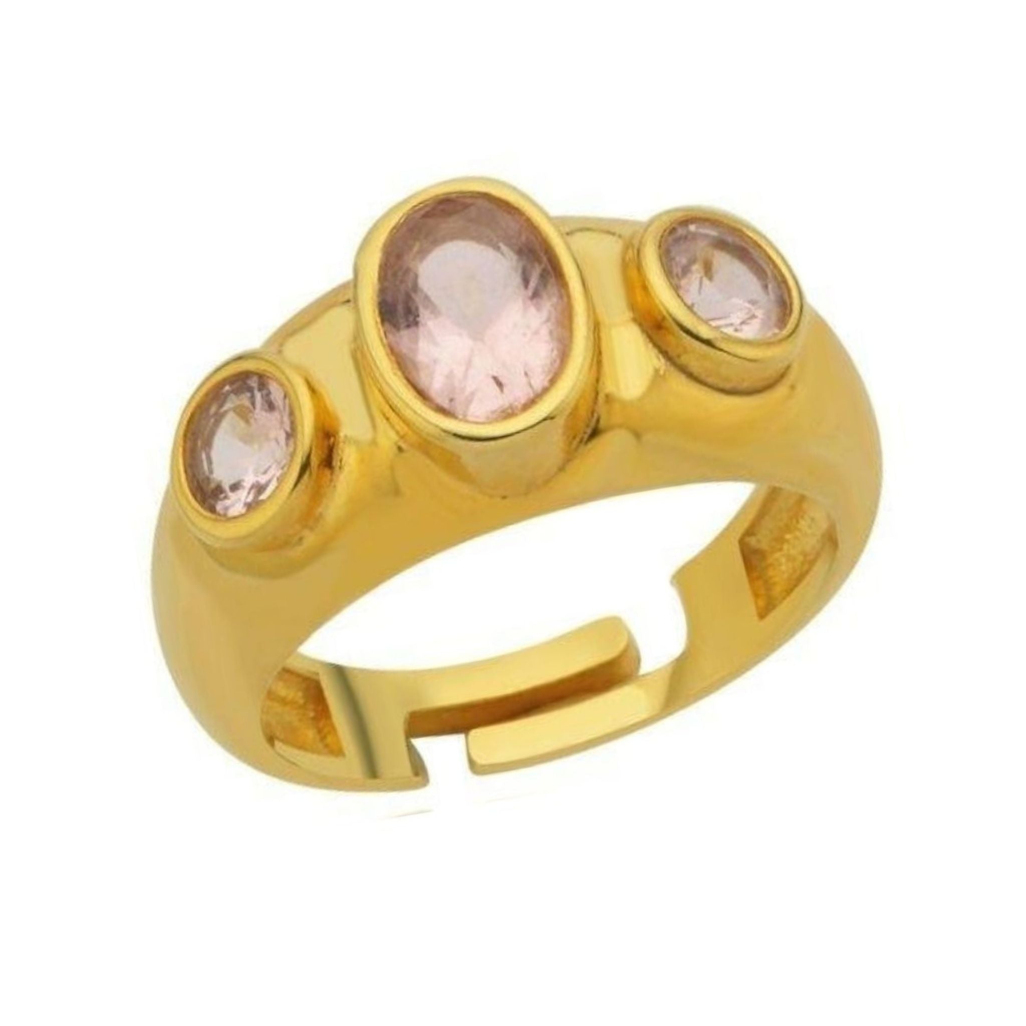 Pink Stone Signet Ring