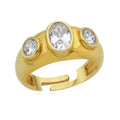 White Stone Signet Ring