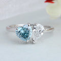 Heart & Pear Diamond Toi Et Moi Wedding Ring