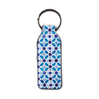 Blue and White Leather Keychain Alcázar