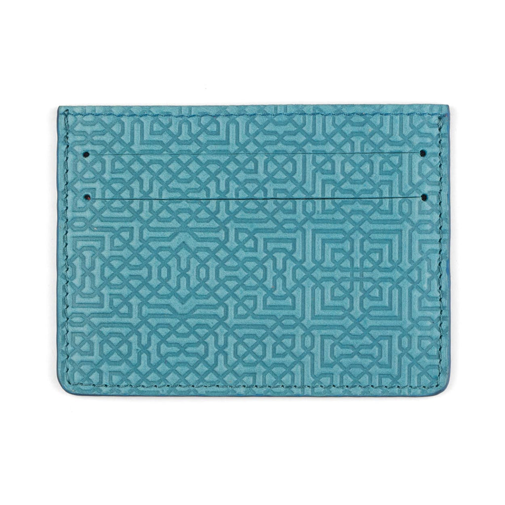 Blue Leather Cardholder Garnata