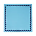 Blue Flower Border Mahjong Mat By The Mahjong House