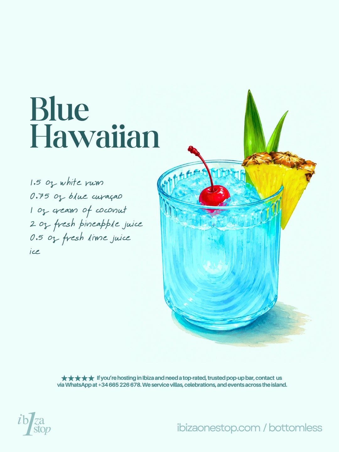 How to make a Blue Hawaiian 🍍