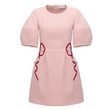 Blush Bow Mini Dress