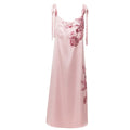 Blush Pink Satin Slip Midi Dress