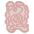 Blush Ribbon Flow Hand Tufted Rug