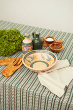 Ensaladera de cerámica estampada Medina
