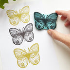 Boho Butterfly rubber stamp