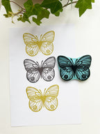 Boho Butterfly rubber stamp