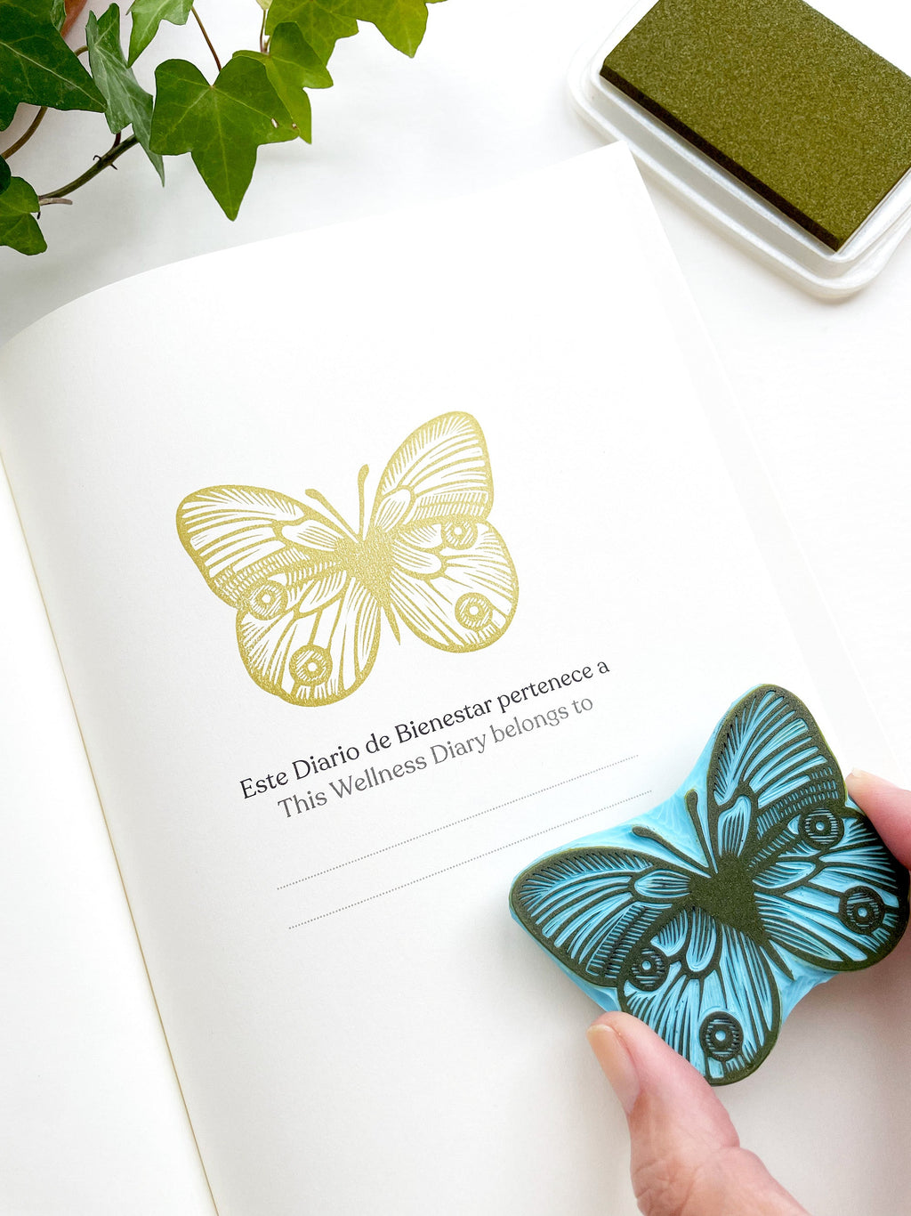 Boho Butterfly rubber stamp