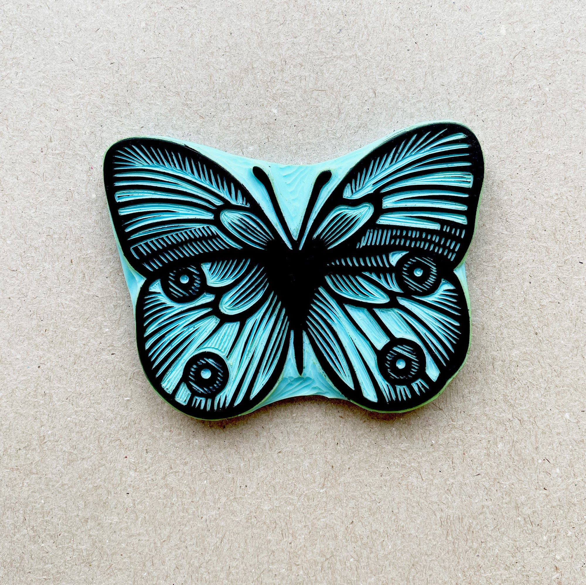Boho Butterfly rubber stamp