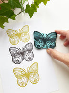 Boho Butterfly rubber stamp