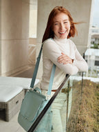 Bolso Maternal MIREM By Nenina & Co Dusty Blue + Cambiador