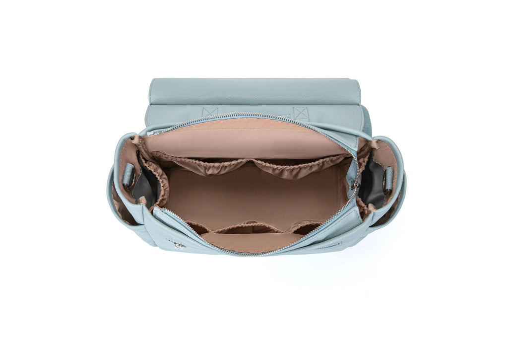 Bolso Maternal MIREM By Nenina & Co Dusty Blue + Cambiador