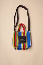 Bolso bandolera mini lona hamaca azul